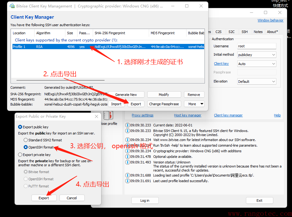 bitvise-ssh-client-export